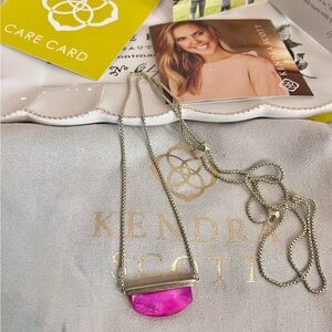 Kendra Scott Fuchsia Dean Pendant Necklace